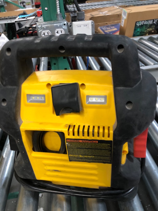 Photo 4 of DEWALT DXAEJ14-Type2 Digital Portable Power Station Jump Starter - 1600 Peak Amps with 120 PSI Compressor, AC Charging Cube, 15W USB-A and 25W USB-C Power for Electronic Devices 1600 Amps