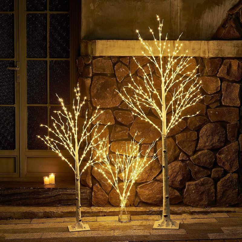 Photo 1 of ***stock photo**** Lighted Birch Twig Tree with Fairy Lights
