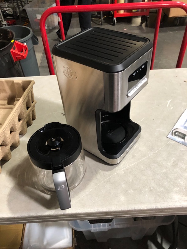 Photo 8 of ***USED - POWERS ON - UNABLE TO TEST FURTHER - DAMAGED - DENTED***
Calphalon Coffee Maker, Programmable Coffee Machine with Glass Carafe, 14 Cups, Stainless Steel