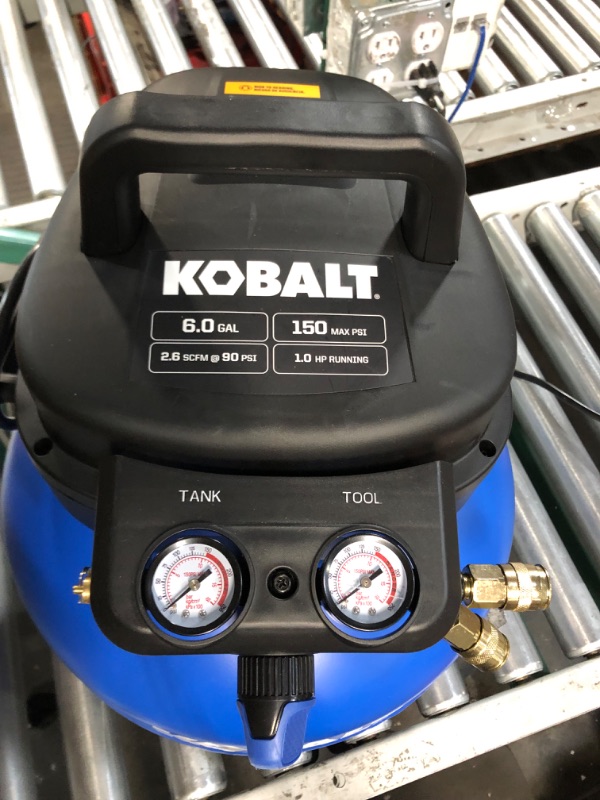 Photo 2 of Kobalt 6-Gallons Portable 150 Psi Pancake Air Compressor