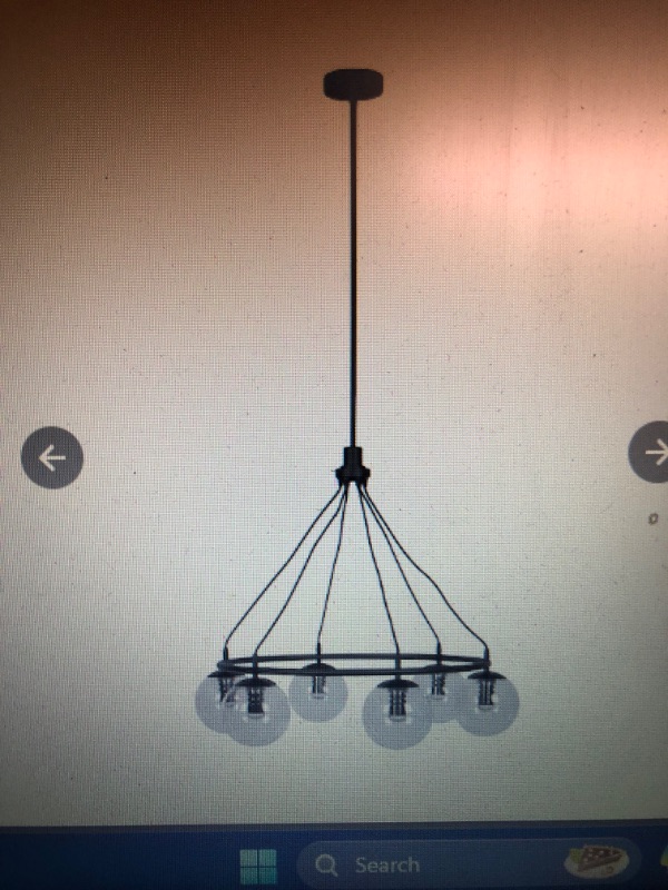 Photo 4 of *** non functional *** no returnable***Origin 21 Greenwich 6-Light Matte Black Modern/Contemporary LED Dry Rated Chandelier