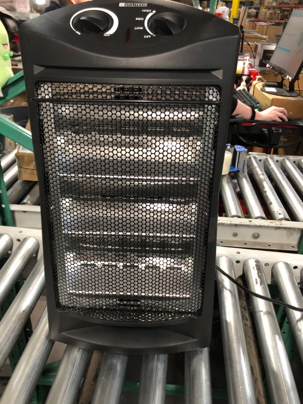 Photo 2 of ***does not turn on parts only**** non returnable****Utilitech Up to 1500-Watt Infrared Quartz Tower Indoor Electric Space Heater with Thermostat