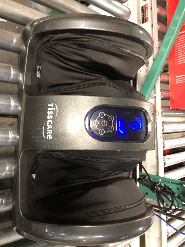 Photo 1 of ***stock photo***TISSCARE Shiatsu Massage Foot Massager Machine - Improves Blood Flow Circulation, Deep Kneading & Tissue with Heat /Remote, Neuropathy, Plantar Fasciitis, Diabetics, Pain Relief Silver Gray