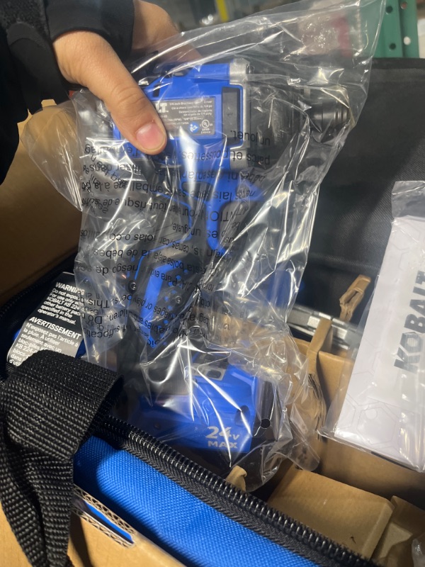 Photo 1 of Kobalt 24V Li-Ion Cordless Brushless 4-Tool Combo Kit
