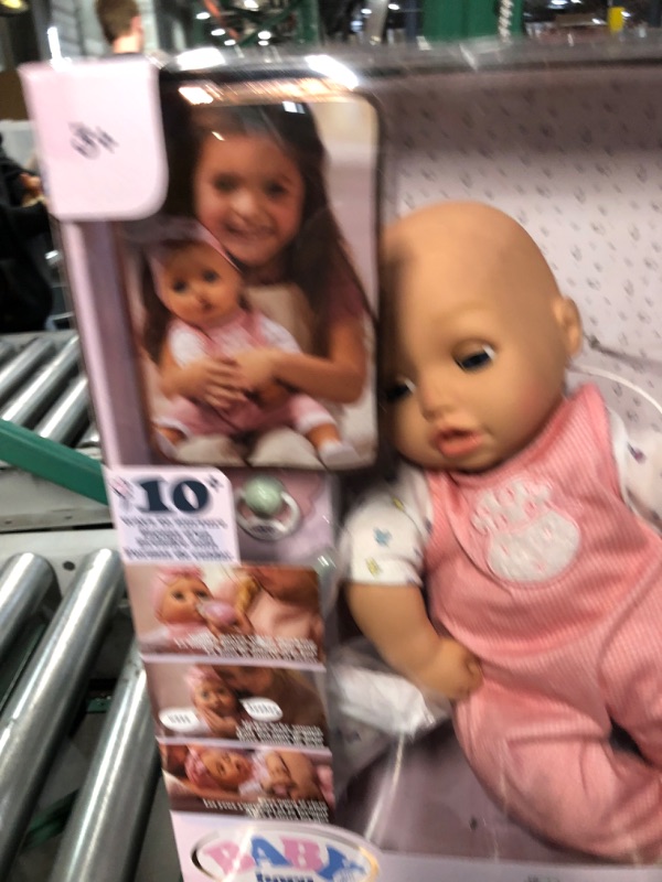 Photo 5 of Baby Born My Real Baby Doll Annabell - Blue Eyes: Realistic Soft-Bodied Baby Doll Ages 3 & Up, Sound Effects, Drinks & Wets, Mouth Moves, Cries Real Tears, Eyes Open & Close, Pacifier