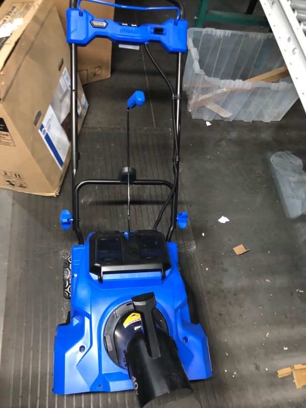 Photo 1 of ***NOT FUNCTIONAL - SEE COMMENTS***
Kobalt 40-volt 20-in Single-stage Push Cordless Electric Snow Blower 6 Ah (Battery and Charger Included)