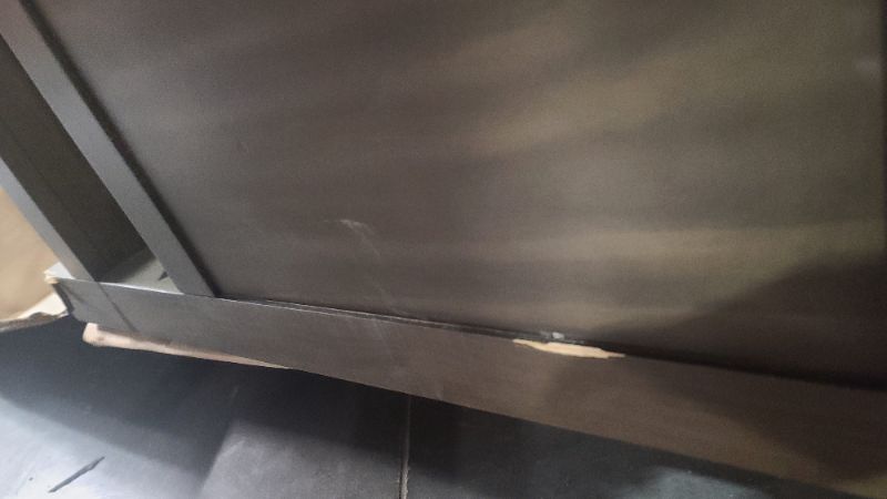 Photo 1 of ***parts only nonrefundable****  see pictures*****allen + roth Kennilton 60-in Gray Oak Undermount Double Sink Bathroom Vanity with White Carrera Engineered Stone Top