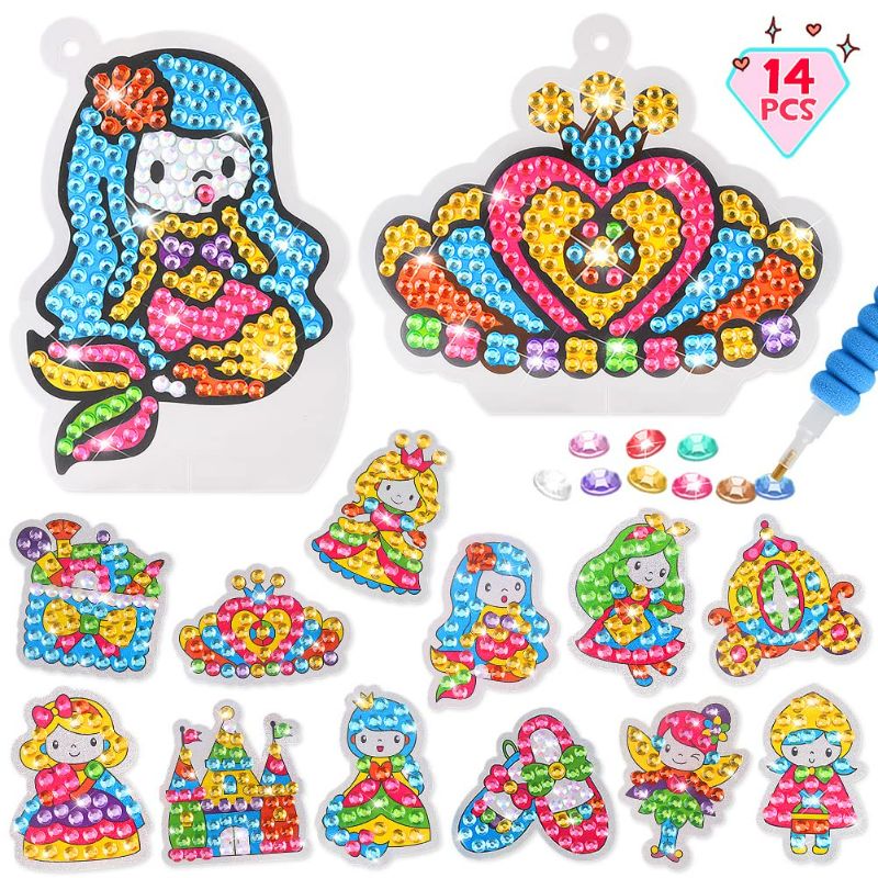 Photo 5 of Creativity for Kids Big Gem Diamond Painting Kit - Create Your Own Magical Stickers and Suncatchers - Diamond Art for Kids Magical Painting Kit