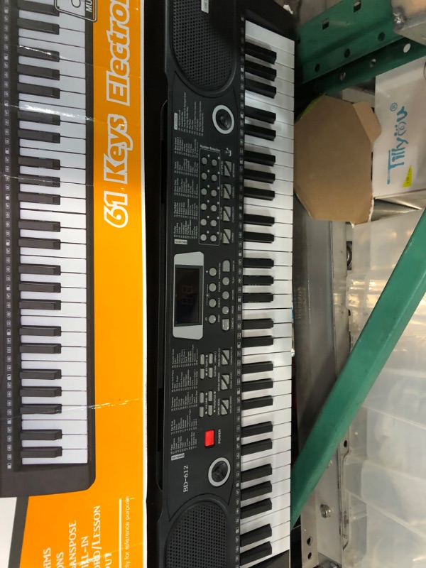 Photo 4 of ***USED - POWERS ON***
61 keys piano keyboard, Electronic Digital Piano with Built-In Speaker Microphone