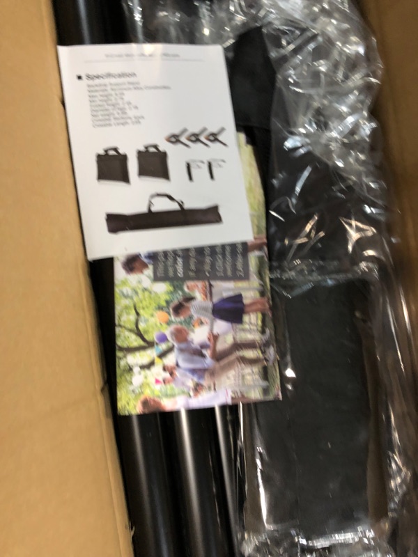 Photo 1 of Backdrop Stand 6.5x10ft, ZBWW Photo Video Studio Adjustable Backdrop Stand for Parties, Wedding, Photography, Advertising Display 6.5*10 ft