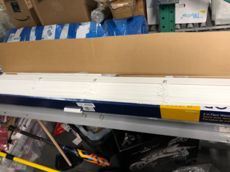 Photo 1 of * used * see all images *
LEVOLOR 2-in Cordless White Faux Wood Blinds (Common: 59-in; Actual: 58.5-in x 48-in)