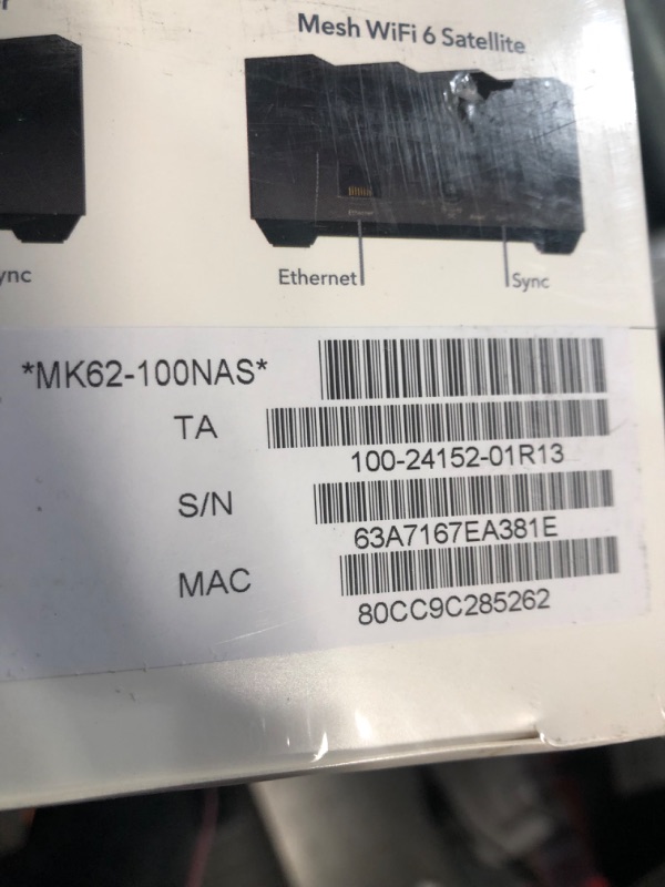 Photo 4 of NETGEAR Nighthawk Whole Home Mesh WiFi 6 System (MK62) - AX1800 router with 1 satellite extender, coverage up to 3,000 sq. ft. and 25+ devices Mesh WiFi 6 (2 Pack)