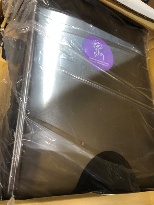 Photo 1 of Simplehuman 50 Liter / 13.0 Gallon Rectangular Kitchen Step Trash Can, Brushed Stainless Steel 50 Liter Rectangular Step Trash Can