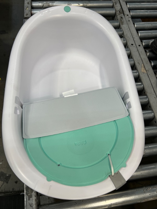 Photo 2 of 4-in-1 Grow-with-Me Bath Tub by Frida Baby Transforms Infant Bathtub to Toddler Bath Seat with Backrest for Assisted Sitting in Tub