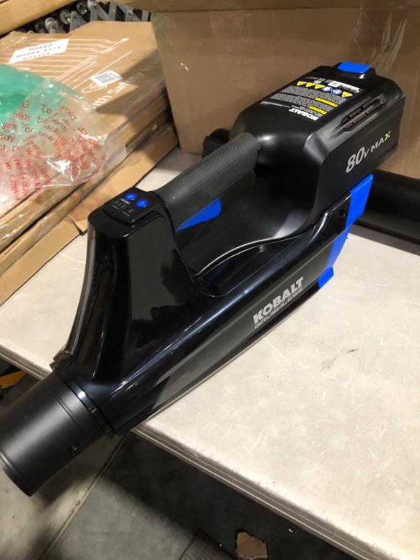 Photo 2 of * important * see notes *
Kobalt Gen4 40-Volt 520-CFM 120-MPH Brushless Handheld Cordless Electric Leaf Blower (Tool Only)