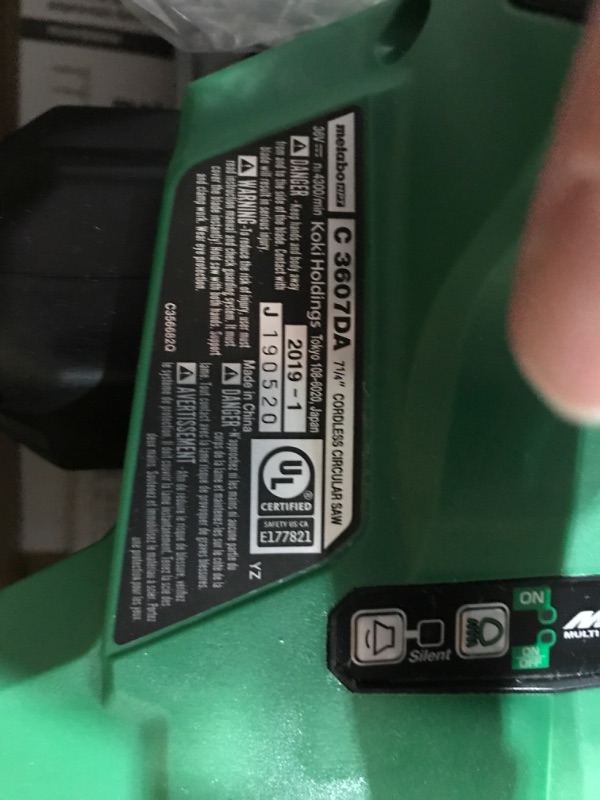 Photo 5 of (Tool Only)
Metabo HPT MultiVolt 18-volt 7-1/4-in Cordless Circular Saw (Tool Only)