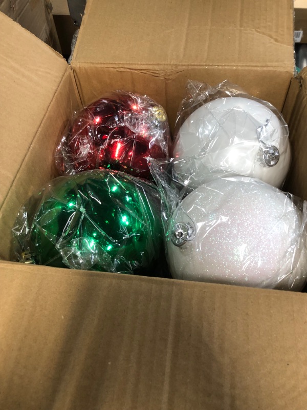 Photo 2 of **REFERENCE PHOTO FOR REFERENCE** 8 Pcs Large Christmas Ball Ornaments Giant Commercial 