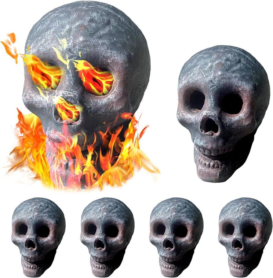 Photo 1 of **2 ARE BROKEN** TUSAUW 6PCS Human Skull Fire Pit 