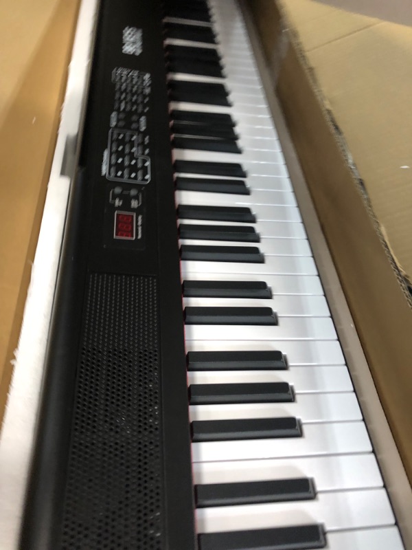 Photo 5 of Fesley Piano Keyboard 88 Keys, Full-Size Digital Piano Keyboard, Portable Electric Keyboard Piano, 88 Key Keyboard With Music Stand, Power Adapter, Sustain Pedal, Bluetooth, MIDI