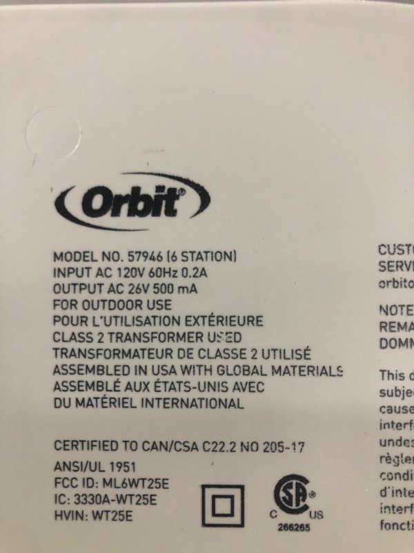 Photo 1 of * not functional * sold for parts/repair *
Orbit 57946 B-hyve Smart WiFi Sprinkler Timer 6 Station