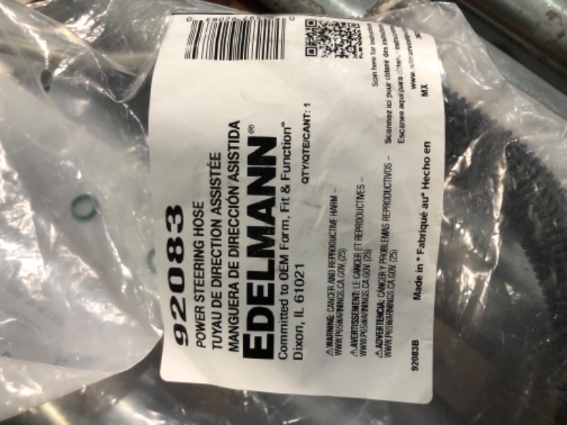 Photo 3 of Edelmann 92083 Power Steering Pressure Hose: Replacement for - 