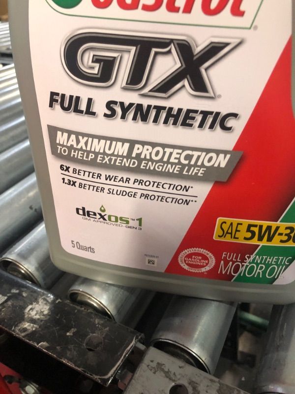 Photo 2 of Castrol GTX Full Synthetic 5W-20 Motor Oil, 5 Quarts 1 Count 