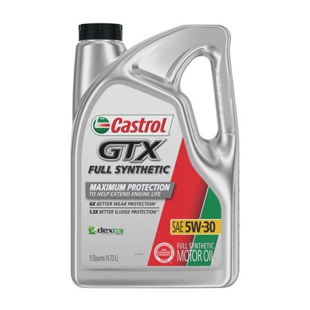 Photo 1 of Castrol GTX Full Synthetic 5W-20 Motor Oil, 5 Quarts 1 Count 