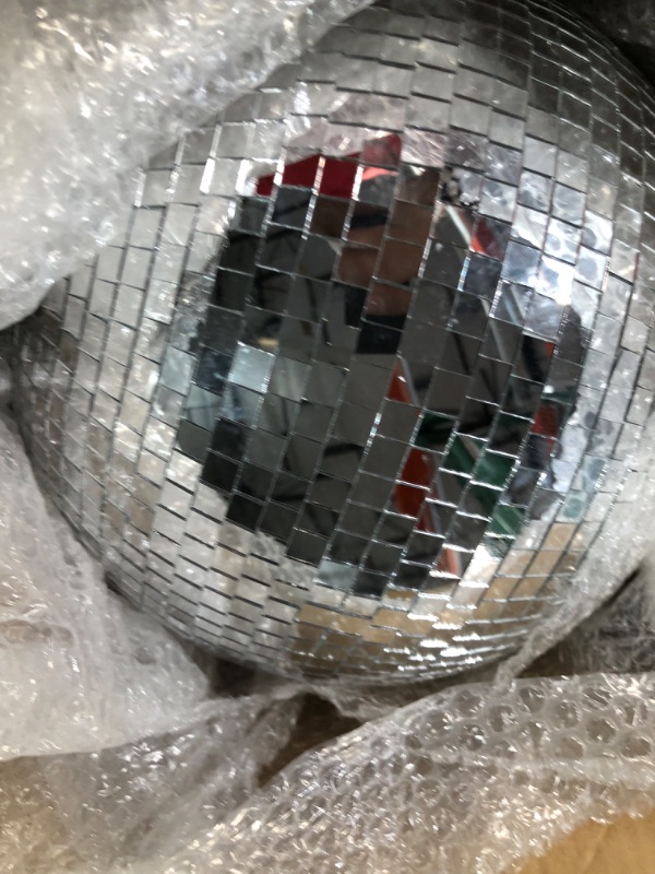 Photo 3 of 12" Disco Ball Mirror Ball Disco Party Decoration