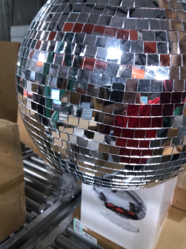 Photo 2 of 12" Disco Ball Mirror Ball Disco Party Decoration