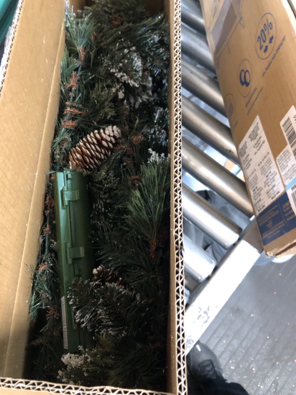 Photo 1 of * used * see all images * 
National Tree Company Pre-Lit Artificial Christmas Garland, Green, Glittery Bristle Pine, 