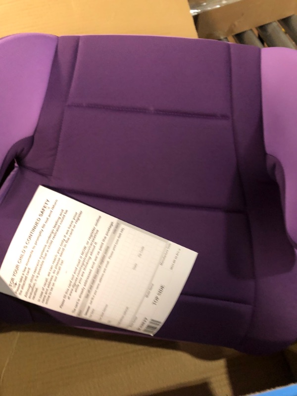 Photo 3 of Cosco Topside Booster Car Seat - Easy to Move, Lightweight Design (Grape), 1 Count (Pack of 1)