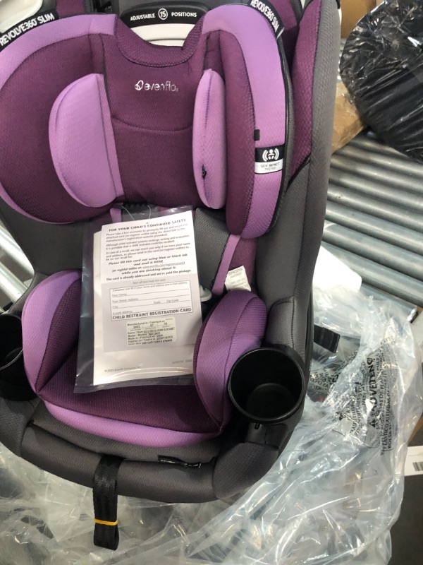Photo 1 of Evenflo Gold Revolve360 Slim 2-in-1 Rotational Car Seat with SensorSafe (Amethyst Purple) 