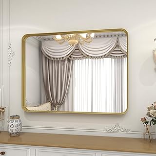 Photo 1 of **STOCK IMAGE IS A REFERNCE**  LUXURY Bathroom Mirror 24x35 inch, Gold 