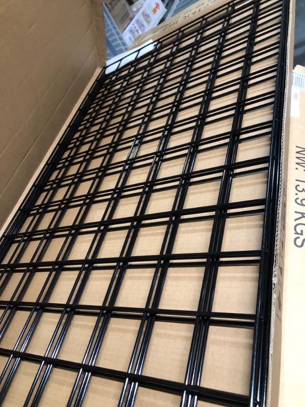 Photo 2 of 7RiversART Grid Wall Commercial Grade Gridwall Panels – Heavy Duty Grid Panel for Any Retail Display Wall Grid 2' Width x 5' Height, Black (Pack of 3) 