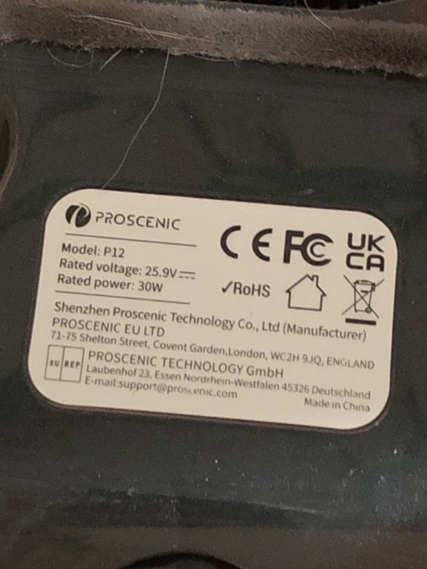 Photo 3 of ***NOT FUNCTIONAL - FOR PARTS ONLY - NONREFUNDABLE - SEE COMMENTS***
Proscenic P12 Cordless Vacuum Cleaner, Vertect Light, Anti-Tangle Brush