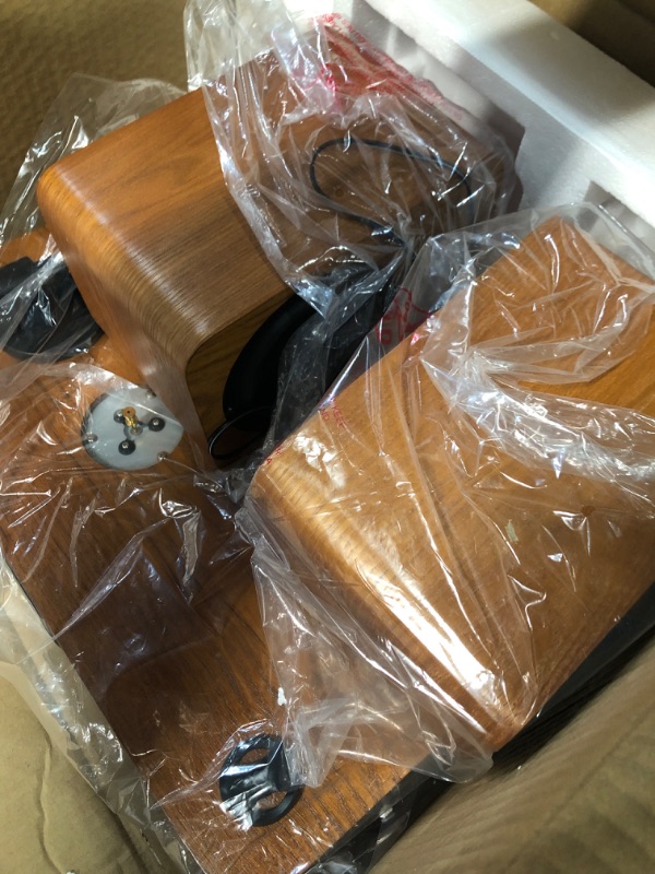 Photo 1 of ***POWER CORD, STYLUS, AND OTHER ACCESSORIES ARE MISSING - UNABLE TO TEST***
Voksun 3-Speed Precision Turntable with Dual 15 Watt Speakers, Natural Walnut