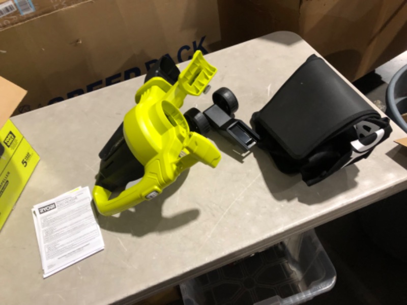 Photo 2 of ***USED - NO BATTERY - UNABLE TO TEST - NOZZLE MISSING***
RYOBI 40-Volt Lithium-Ion Cordless Battery Leaf Vacuum/Mulcher (Tool Only)