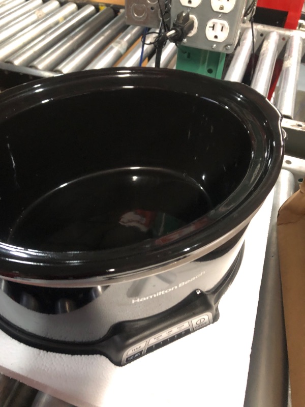 Photo 2 of Hamilton Beach Programmable Slow Cooker with Three Temperature Settings, 7-Quart + Lid Latch Strap, Black