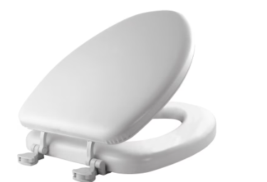 Photo 1 of **READ NOTES BELOW**Mansfield Wood White Round Soft Close Toilet Seat