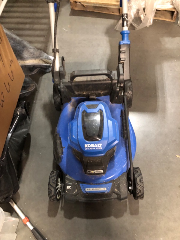 Photo 4 of ***HEAVILY USED AND DIRTY - MISSING CHARGER - SEE COMMENTS***
Kobalt 2x24 48-volt 20-in Cordless Self-propelled 5 Ah