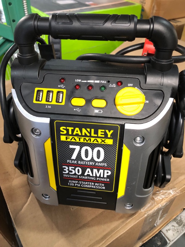 Photo 4 of **AIR COMPRESSOR DOES NOT FUNCTION**
STANLEY FATMAX J7CS Portable Power Station Jump Starter: 700 Peak/350 Instant Amps, 