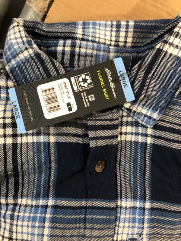 Photo 3 of Eddie Bauer Men's Bristol Flannel Shirt LARGE
