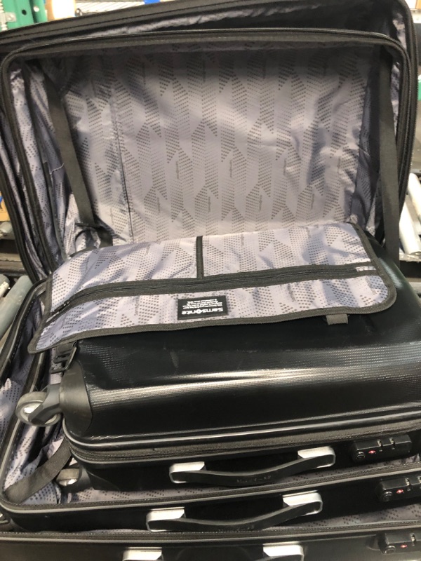 Photo 2 of Samsonite Winfield 3 DLX Hardside Expandable Luggage with Spinners, BLACK (20/25/28)