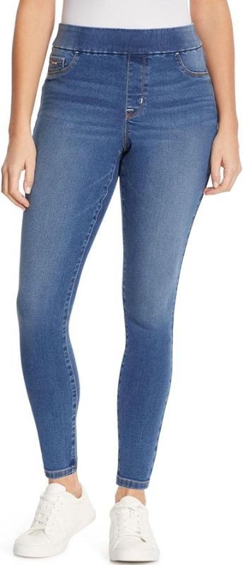 Photo 1 of * used * see images *
Nine West Women's Heidi Pull on Stretch Denim Elastic Waistband Straight Leg 14