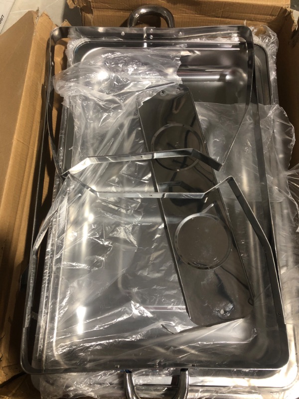 Photo 1 of * read clerk notes *
Full Size Stainless Steel Chafing Dish 8 Quart Chafing Dish Buffet Set Silver Rectangular