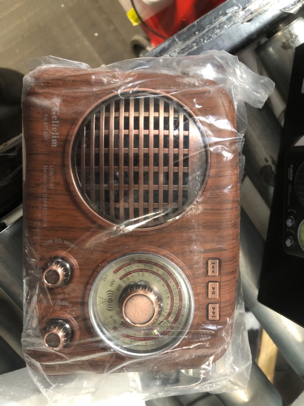 Photo 2 of Gelielim Retro Radio Bluetooth Speaker with Clear Sound, Portable Radio AM FM Shortwave Radio with Best Reception, Solar/Rechargeable Transistor Radio, Support TF Card/USB Playing for Gift,Elder,Home Brown