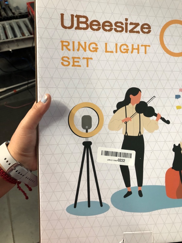 Photo 2 of Aureday 10’’Selfie Ring Light with 62" Adjustable Tripod Stand & Phone Holder for Live Stream/Makeup, Dimmable LED Ringlight for Tiktok/YouTube/Zoom Meeting/Photography 10in