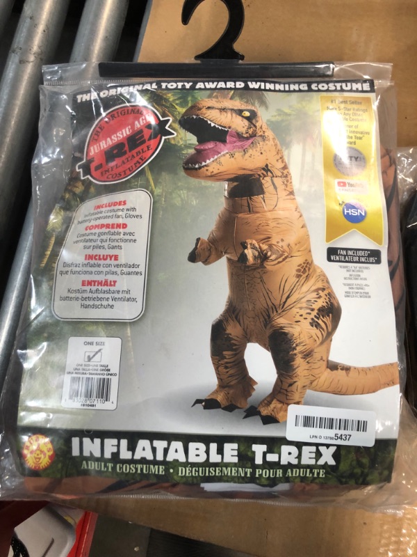 Photo 2 of Rubies Men’s T-Rex Inflatable Costume One Size Fits Most