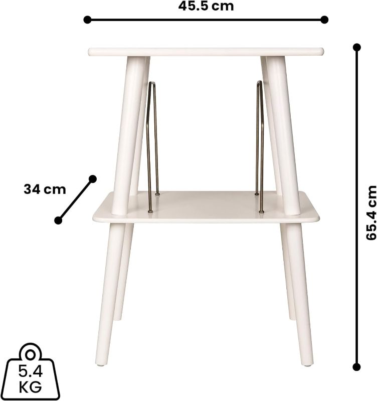 Photo 4 of (READ NOTES) Crosley ST66-WH Manchester Turntable Stand with Wire Record Storage, White