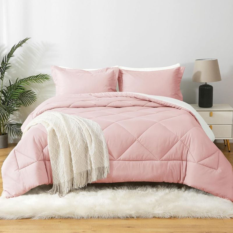 Photo 1 of (READ NOTES) JOLLY VOUGE COMFORTER SET QUEEN GREY/PINK